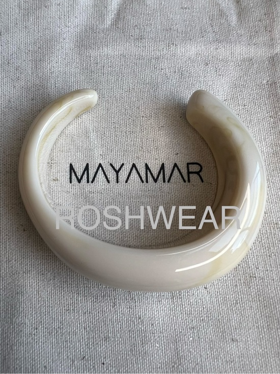 Mayamar Jewelry - MAYAMAR Cream Resin Open Cuff Bracelet NWOT
